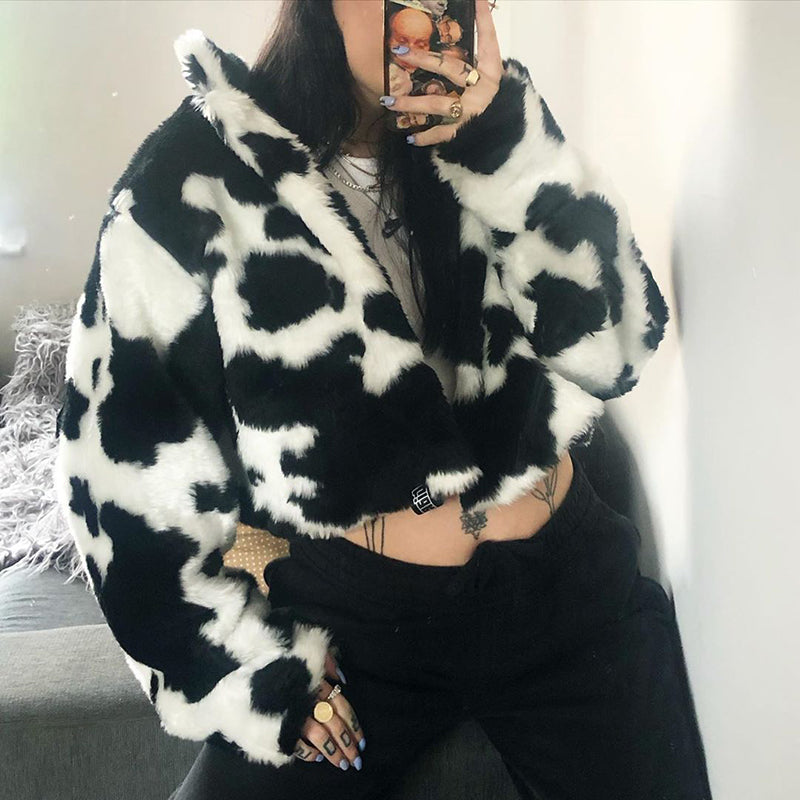 Harajuku cow jacket KF81710