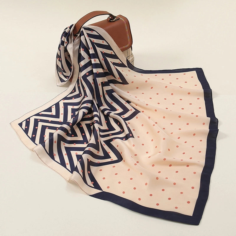 Women's Streetwear Geometric Brocade Satin Printing Kerchief