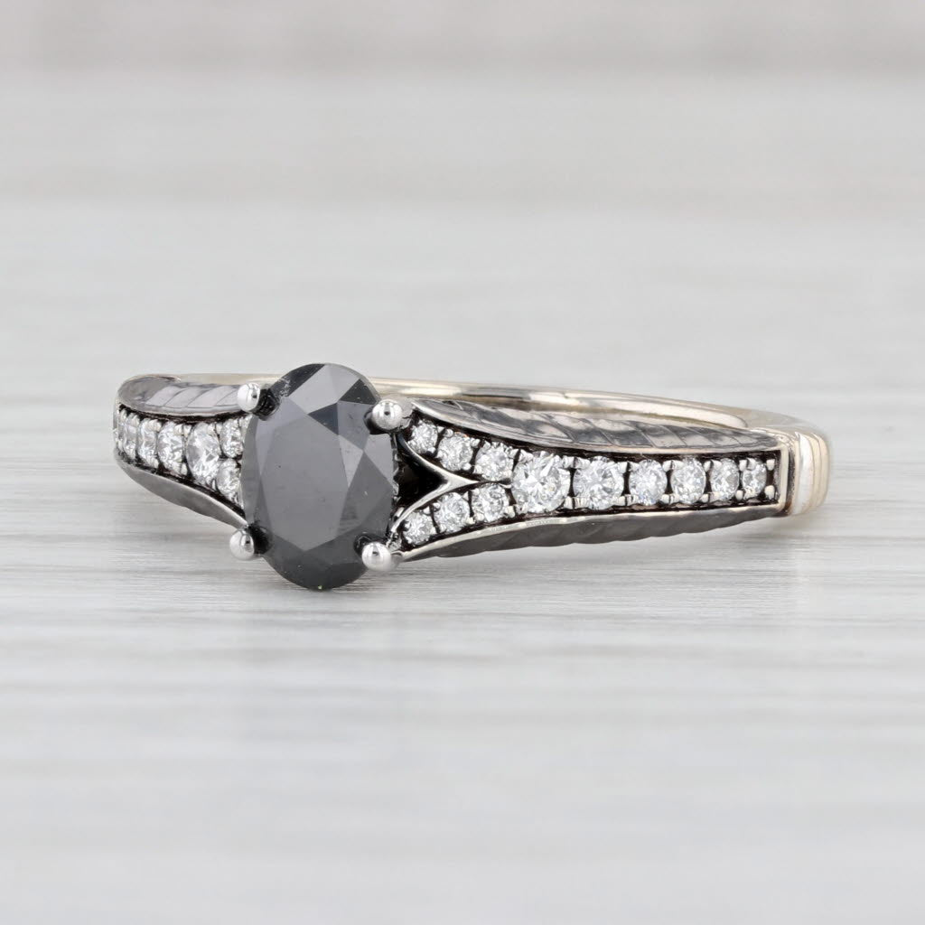 1.24ctw Enchanted Disney Villains Maleficent Black Diamond Ring 14k Gold