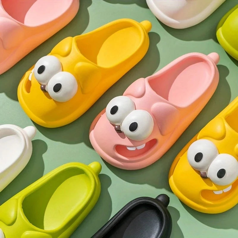 Meet the cutest and funniest slippers you'll ever wear—Tongue Kiss Big Eye Dog Slippers! 🐶💋