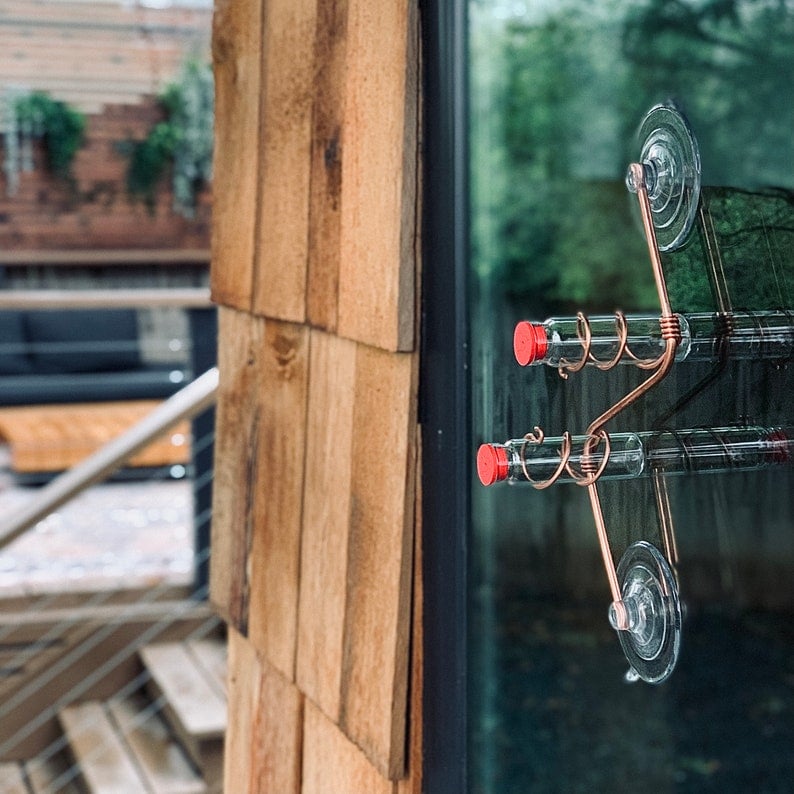 Geometric Window Hummingbird Feedere