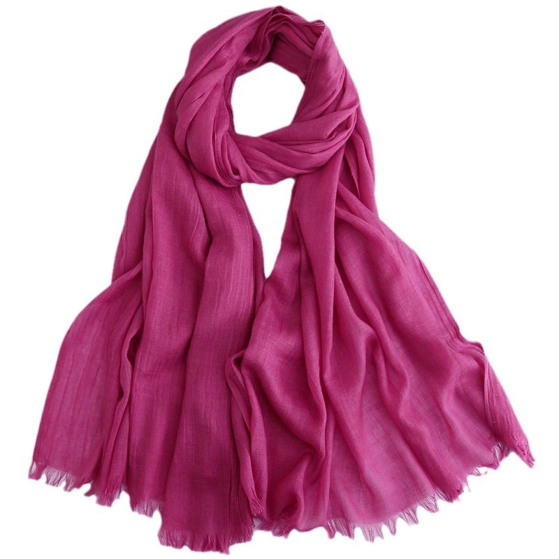 Women's Basic Solid Color Polyester Scarf