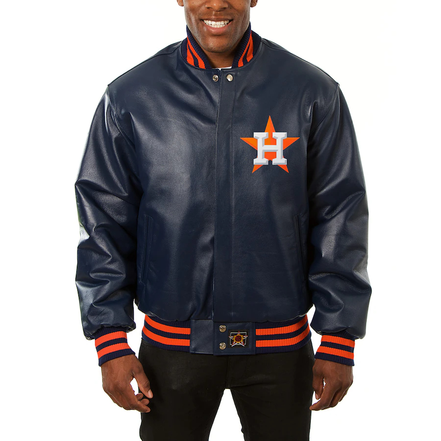 Men's JH Design Full-Snap All-Leather Jacket