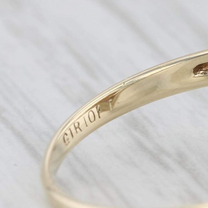 Diamond Clusters Bypass Ring 10k Yellow Gold Size 6.5