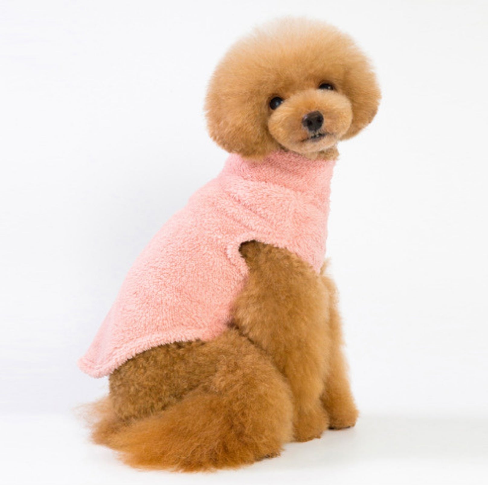 High-Collar Plush Dog Sweater