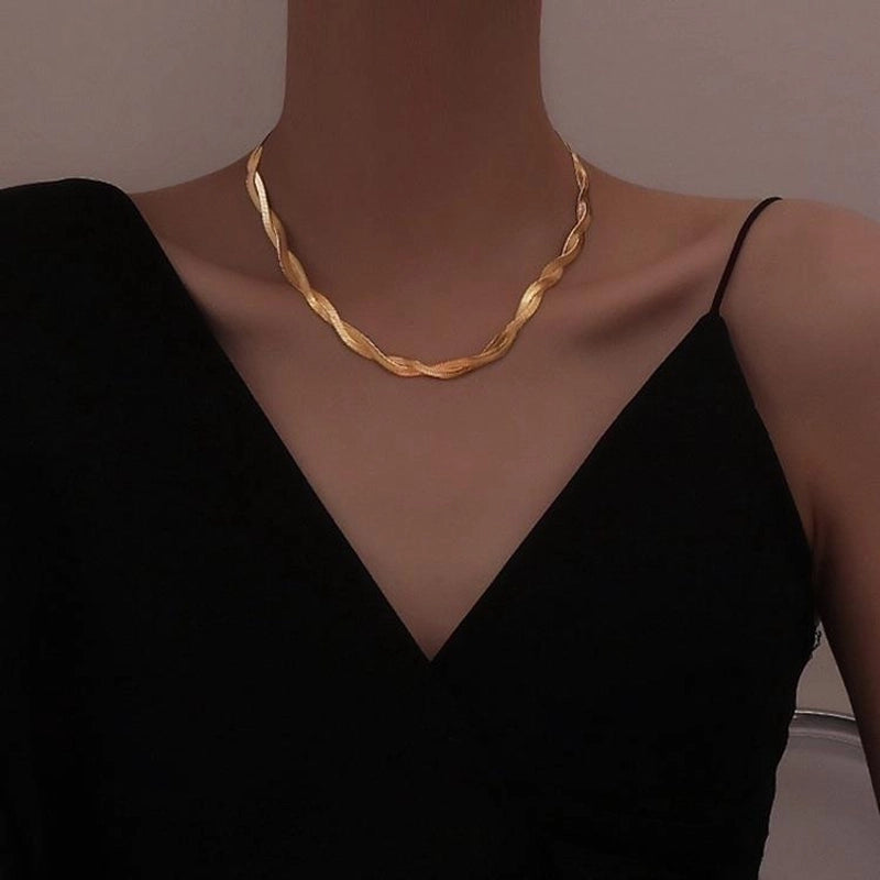 Vintage Style Geometric Solid Color Stainless Steel Plating Necklace