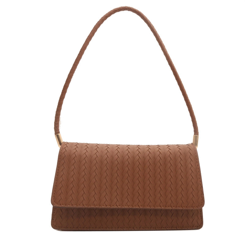 Women's Medium Pu Leather Solid Color Streetwear Magnetic Buckle Underarm Bag