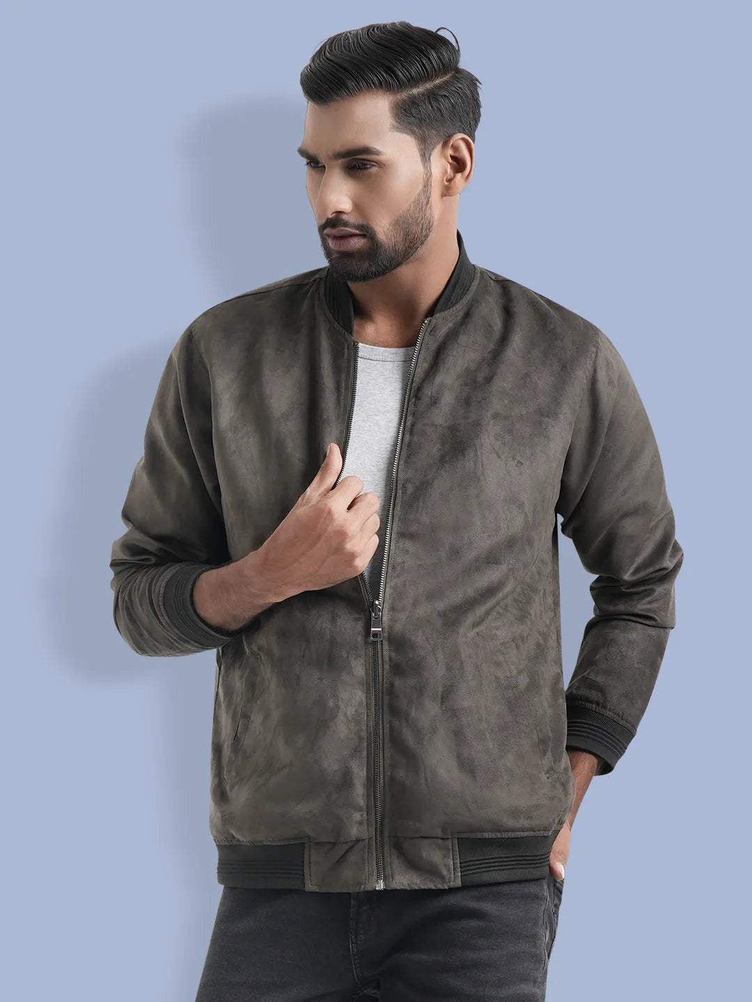 Men's Suede Leather Reverse Jacket