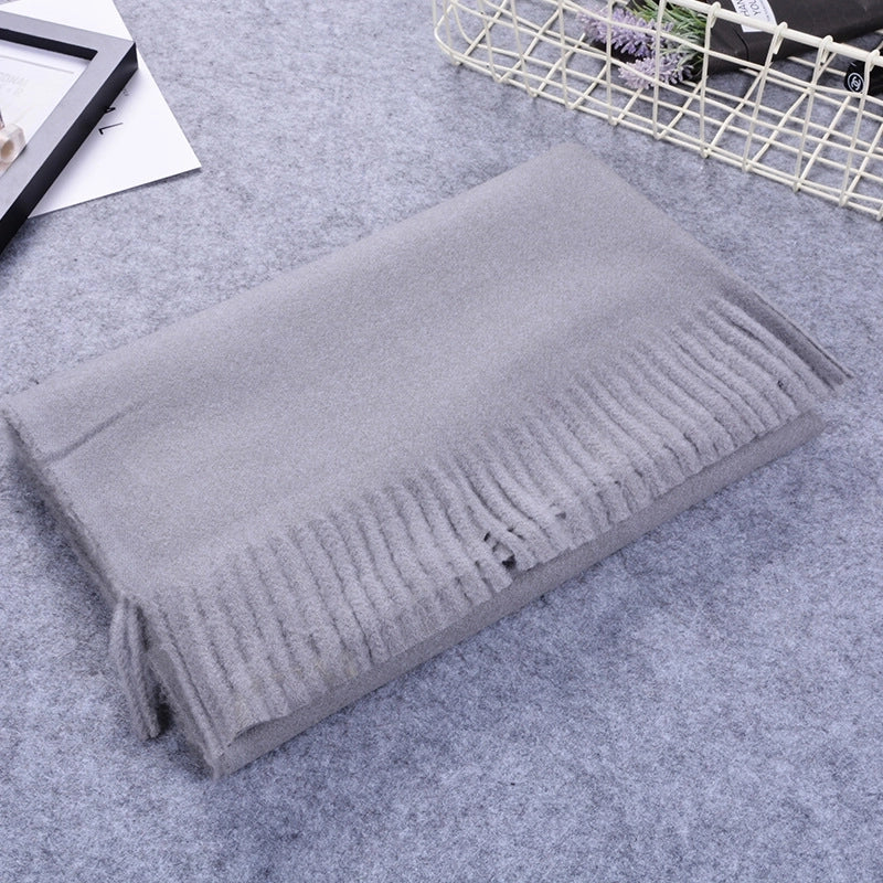 Women's Sweet Minimalist Solid Color Nylon Scarf