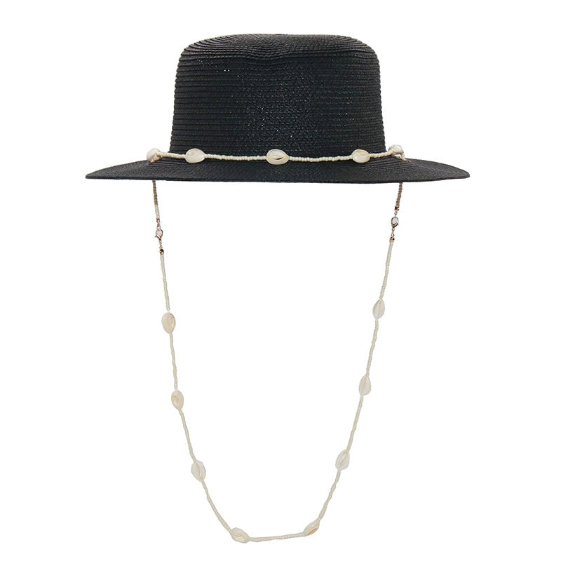 Women's Elegant Minimalist Solid Color Flat Eaves Straw Hat