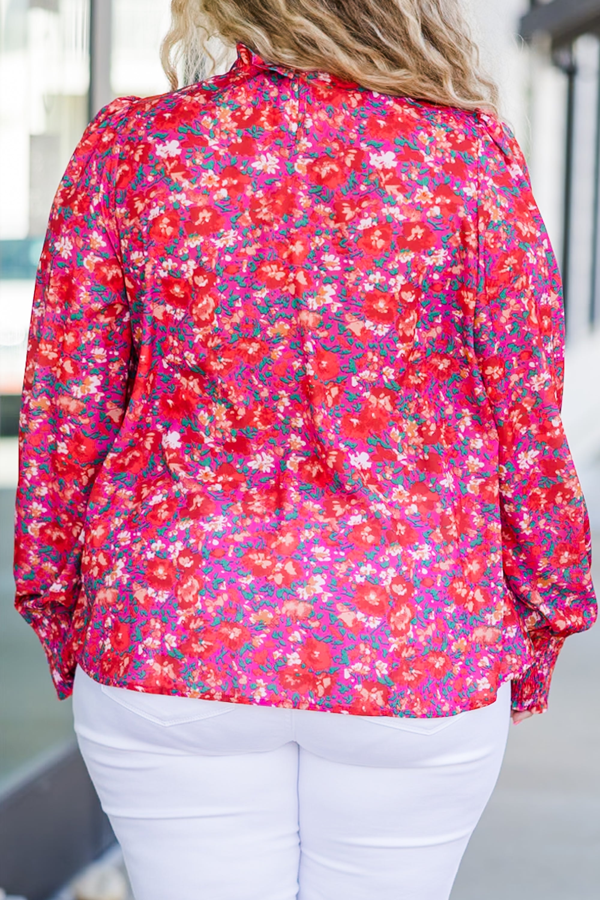 In The Warm Spring Air Top. Pink Floral