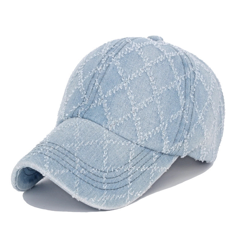 Women's Streetwear Color Block Crochet Lace Curved Eaves Baseball Cap