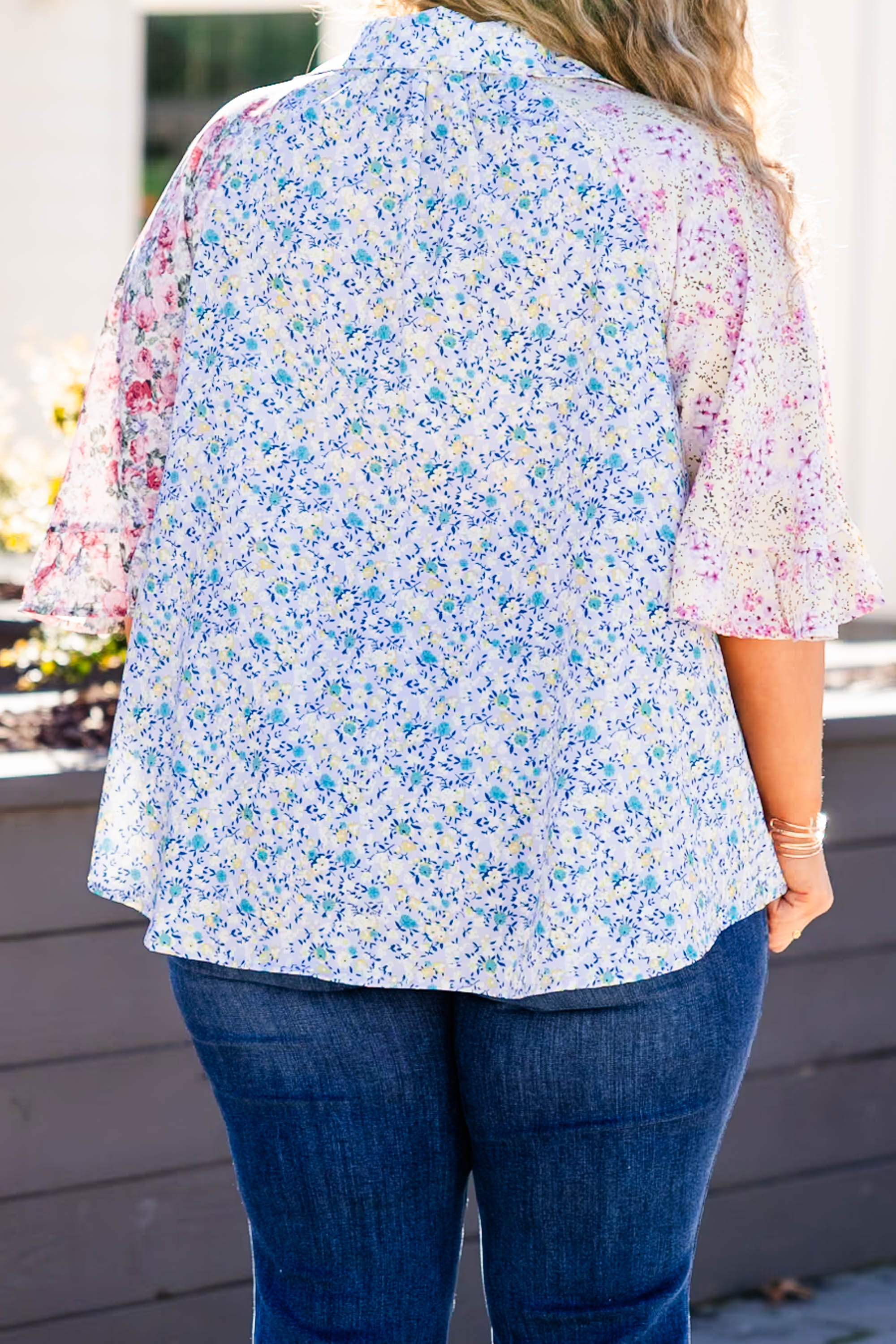 Love In Spring Top. Blue