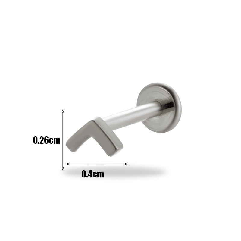 1 Piece Ear Cartilage Rings & Studs Minimalist Geometric Pure Titanium Plating Inlay Zircon