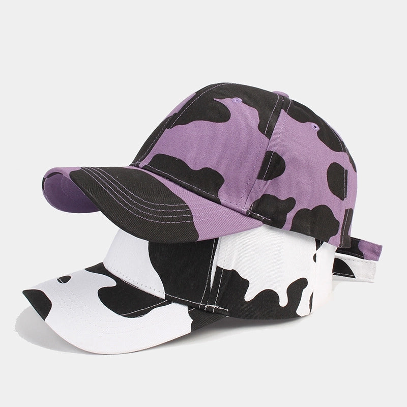 Women's Fashion Zebra Printing Curved Eaves Baseball Cap