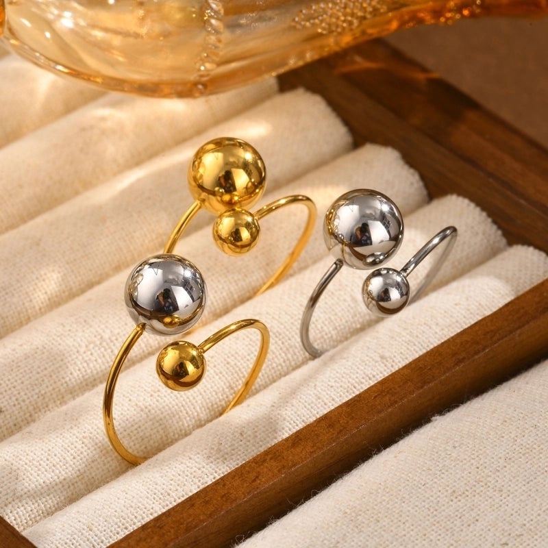 Minimalist Geometric 201 Stainless Steel Plating Stainless Steel Rings