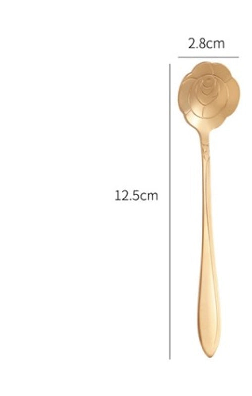 Casual Flower Stainless Steel Spoon