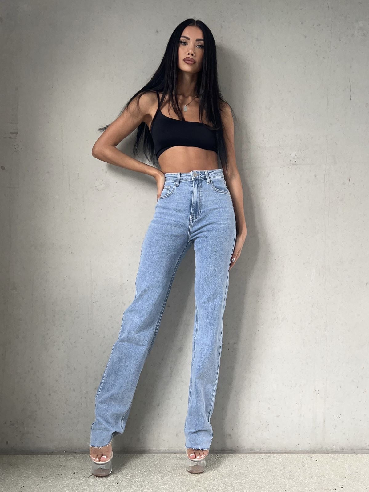 Casey Stretch Straight Leg Jeans Blue - EXTRA TALL