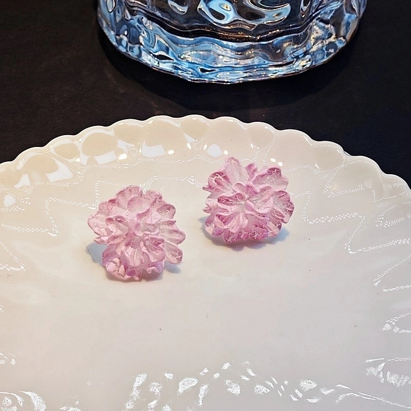 3 Pieces Sweet Heart Shape Rose Flower Inlay Imitation Pearl Alloy Rhinestones Earrings