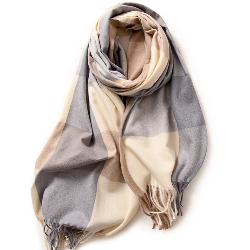 Women's Minimalist Color Block Polyester Printing Scarf