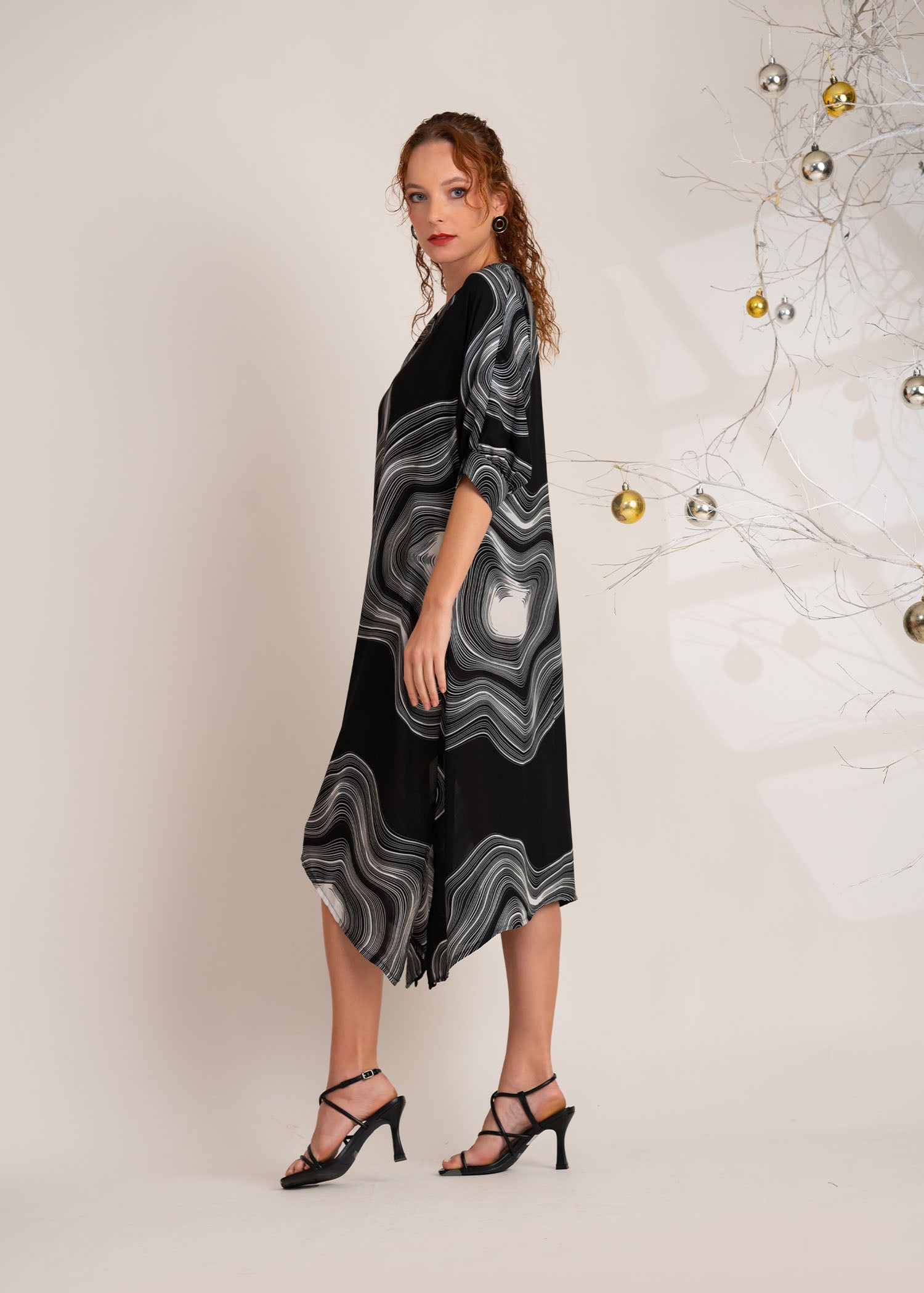 Printed Long Kaftan Dress