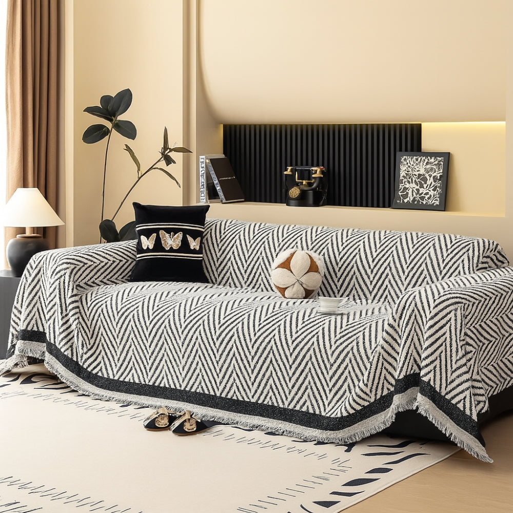 Marella Bohemian Sofa Cover Blanket with Tassels