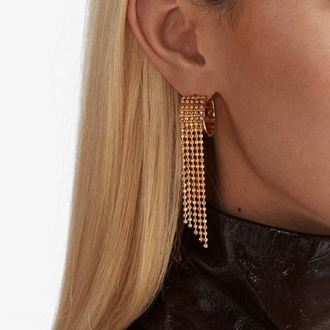 Stainless Steel Tassel Earrings Ear Studs Ear Buckles Titanium Steel Earrings Earrings