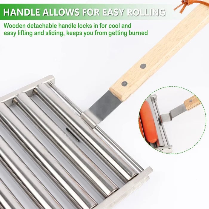🔥Hot Sale 49% Off –Hotdog Roller Stainless Steel Sausage Roll Rack