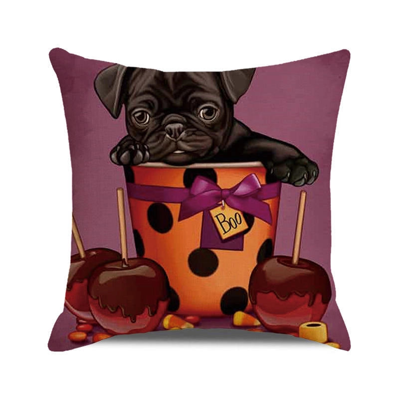 Halloween Cartoon Style Letter Dog Cat PP Cotton Couch & Sofa Decor