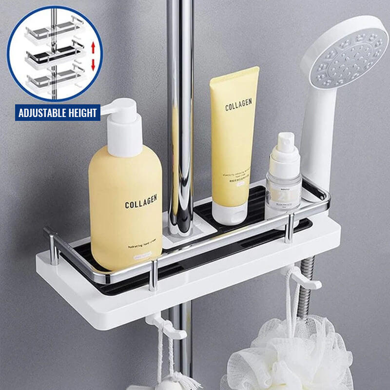 🔥Hot Sale🔥Shower Rod Storage Shelf