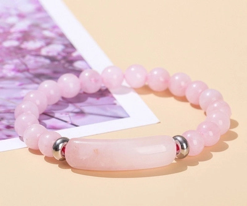Minimalist Geometric Stainless Steel Natural Stone Polishing Bracelets