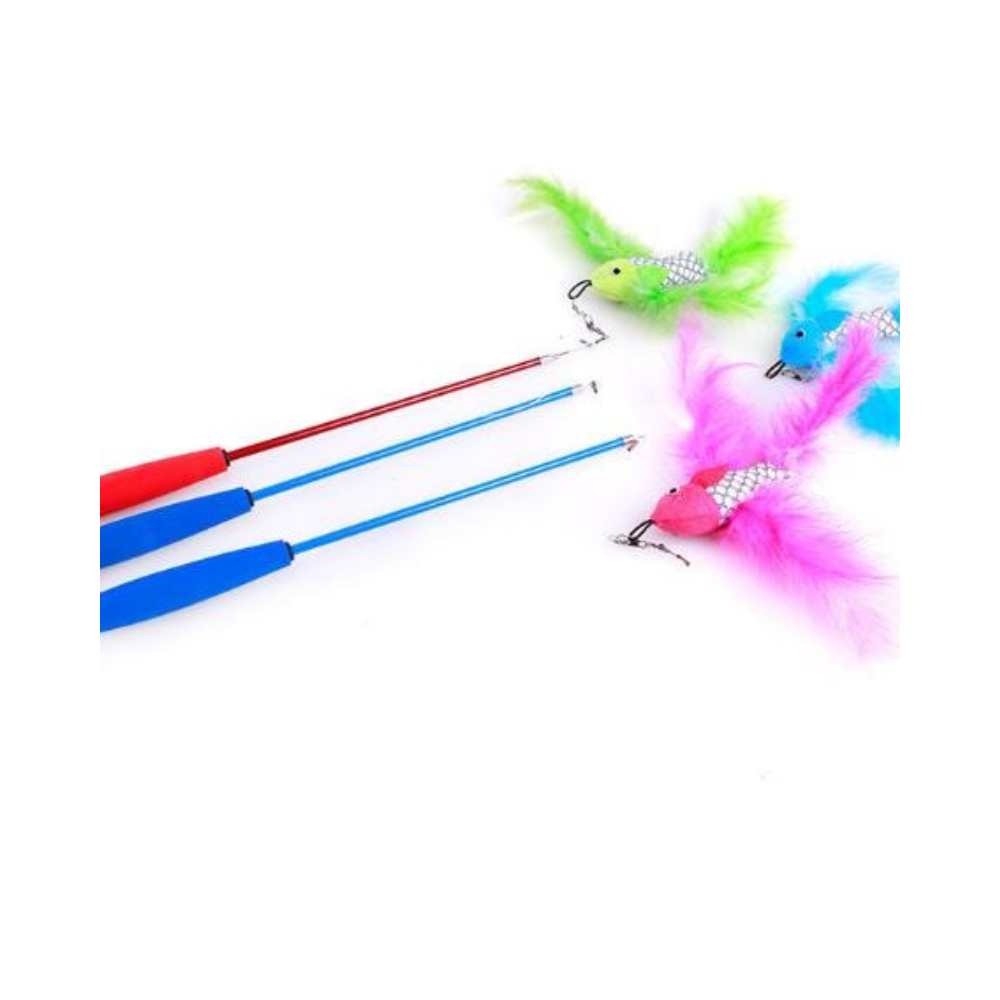 Feather Wand Plastic Toy