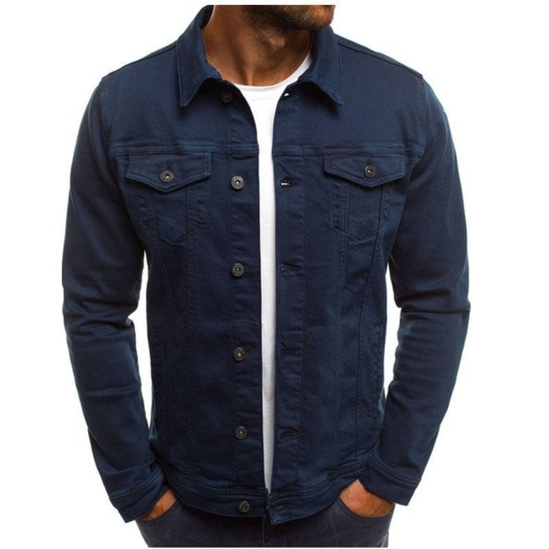 🔥Men's Casual Classic Denim Trucker Jacket Slim Fit Fashion Jean Coat