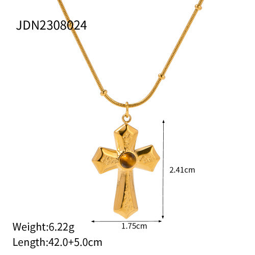 Jie Ding Stainless Steel Tiger Eye Stone Ring Antique Ring Titanium Steel Bracelet Rings