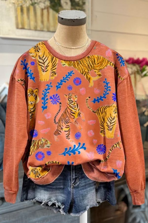 Playful Tiger Sweatshirt