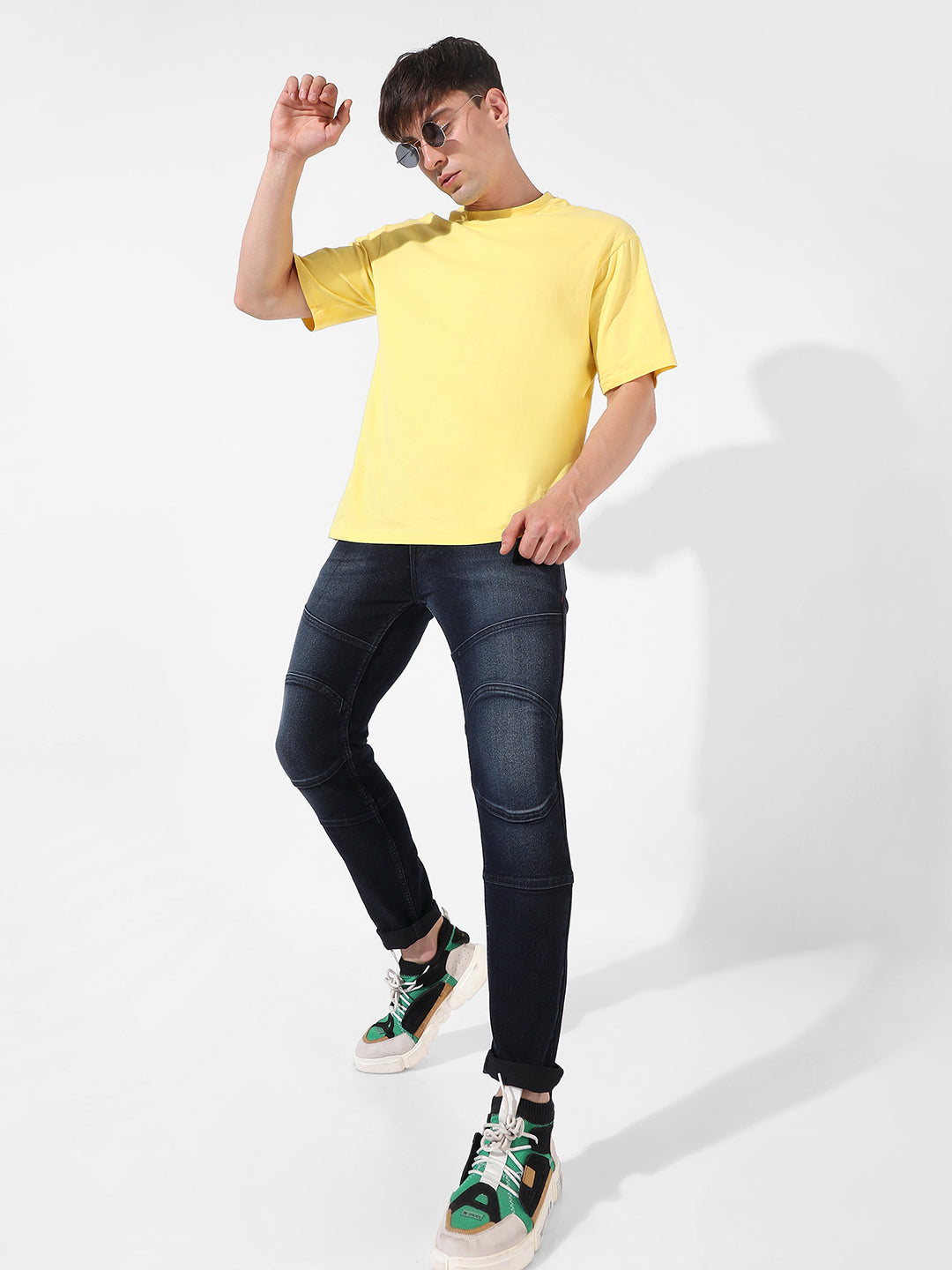 Self-Design Patched Denim Jeans