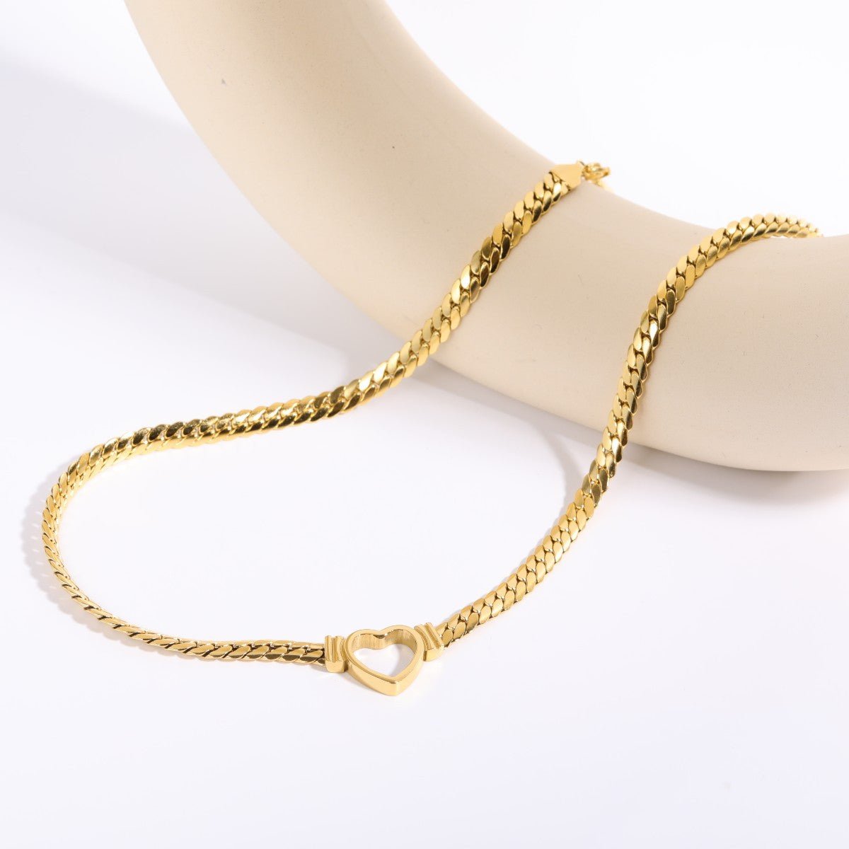 IG Style Heart Geometric Titanium Steel Necklaces