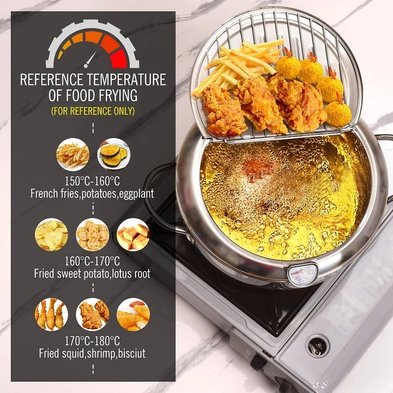 2023 Hot Sale—Stainless Steel Deep Frying Pot & Free shipping