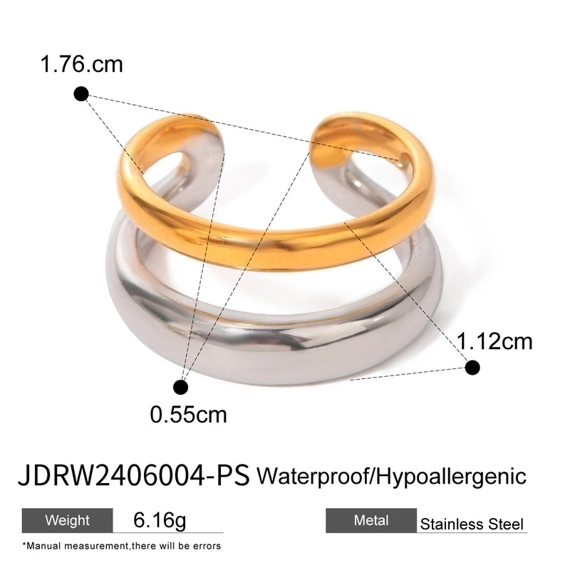 1 Pair Minimalist Classic Style Geometric Mixed Color 304 Stainless Steel Ear Studs