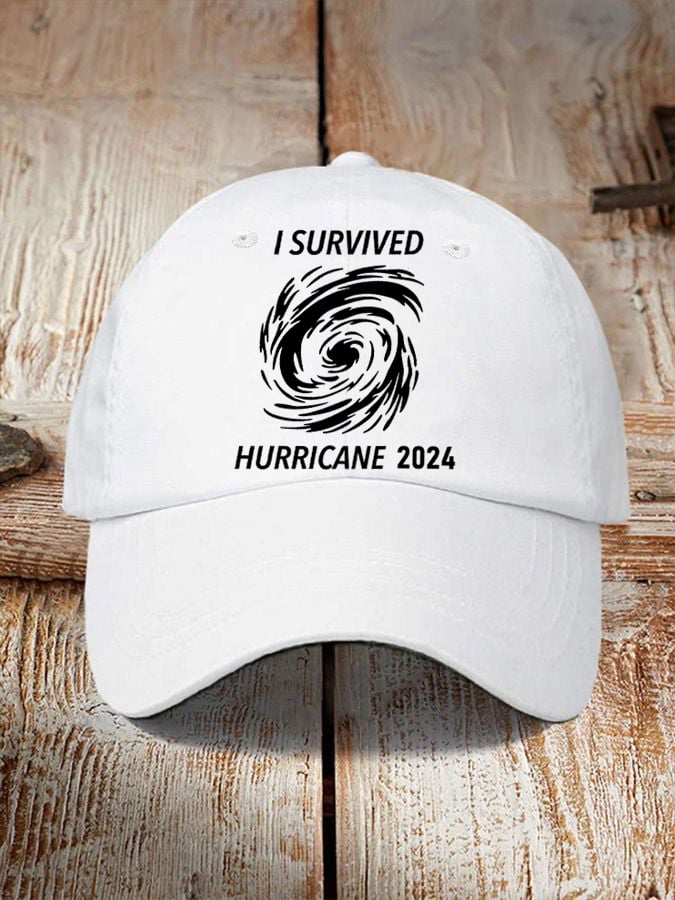 'I Survived Hurricane 2024' print hat