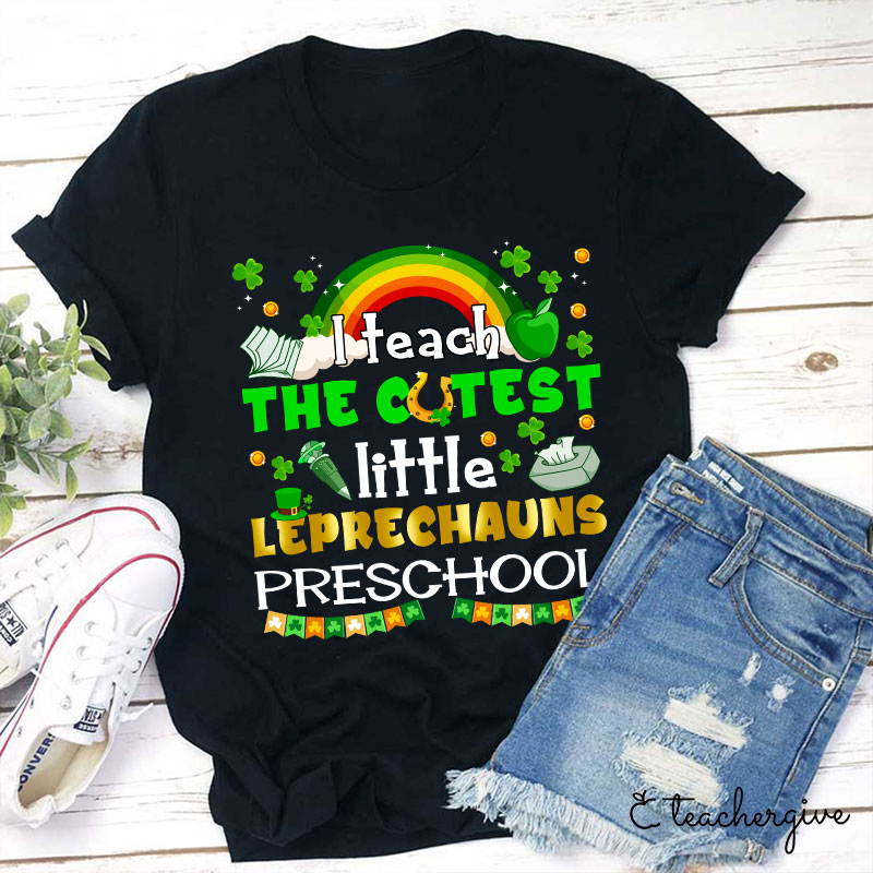 Personalized Grade I Teach The Cutest Little Leprechauns Teacher T-Shirt