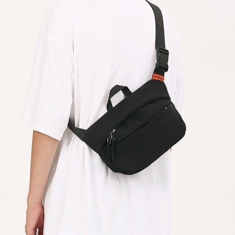 Unisex Vacation Streetwear Sports Solid Color Nylon Waist Bags