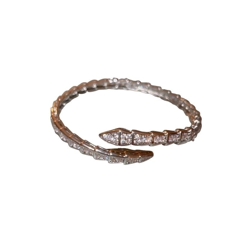 Minimalist Letter Solid Color Copper Zircon Bangle In Bulk