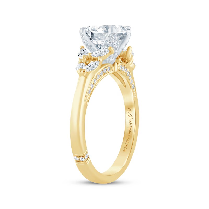Monique Lhuillier Bliss Oval-Cut Lab-Grown Diamond Engagement Ring 2 ct tw 18K Two-Tone Gold