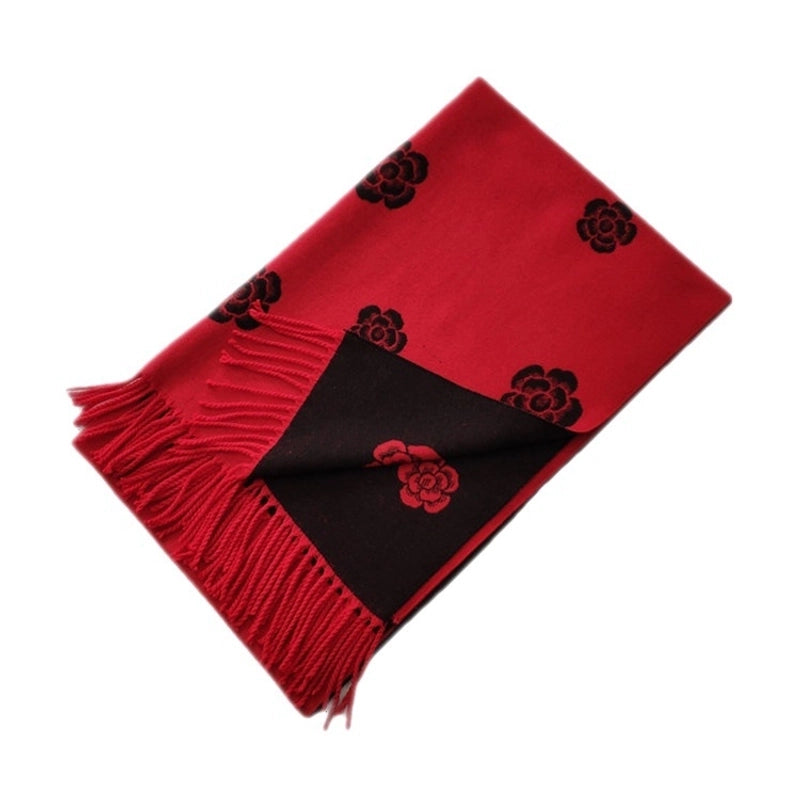 Women's Cute Sweet Printing Imitation Cashmere Polyester Scarf