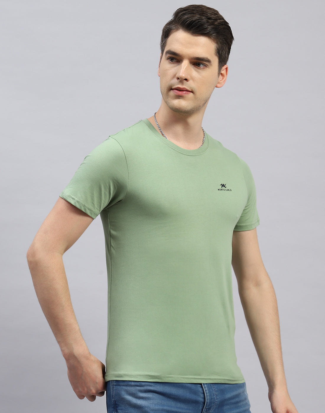 Men Green. Blue & Pink Solid Round Neck Half Sleeve T-Shirt (Pack of 3)