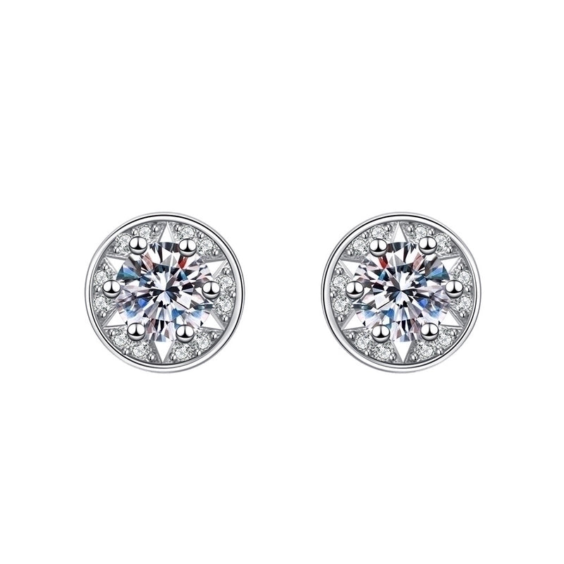 1 Pair Sweet Minimalist Round Heart Shape Bow Knot Plating Inlay Copper Zircon Silver Plated Drop Earrings