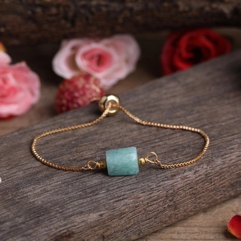 Minimalist Irregular Agate Metal Patchwork Bracelets