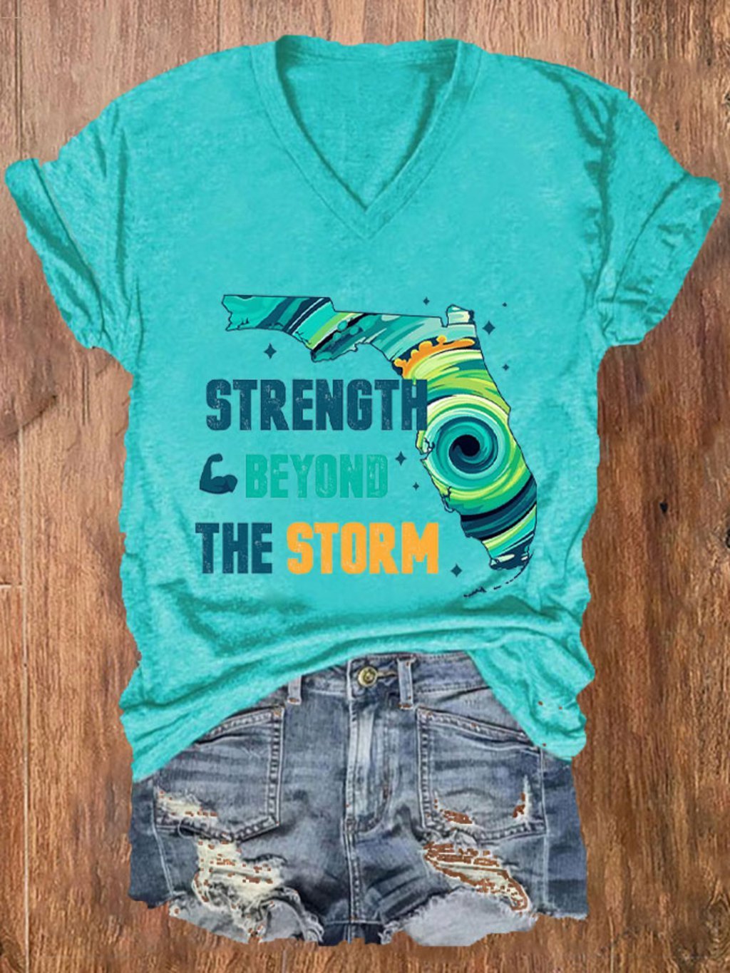 Women's Hurricane Strength Beyond The Storm Print T-Shirt