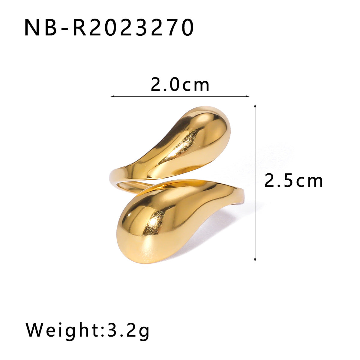 Open Ring Star Shell Textured Star Geometric Stainless Steel Electroplating Rings